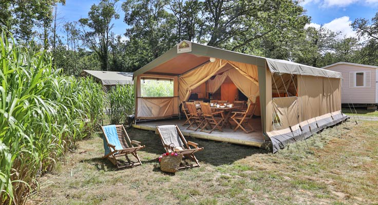Tente lodge safari camping Pointe du Médoc